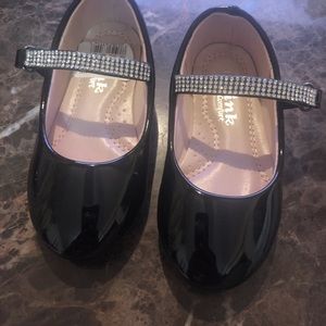 Black and with diamonds dress shoes